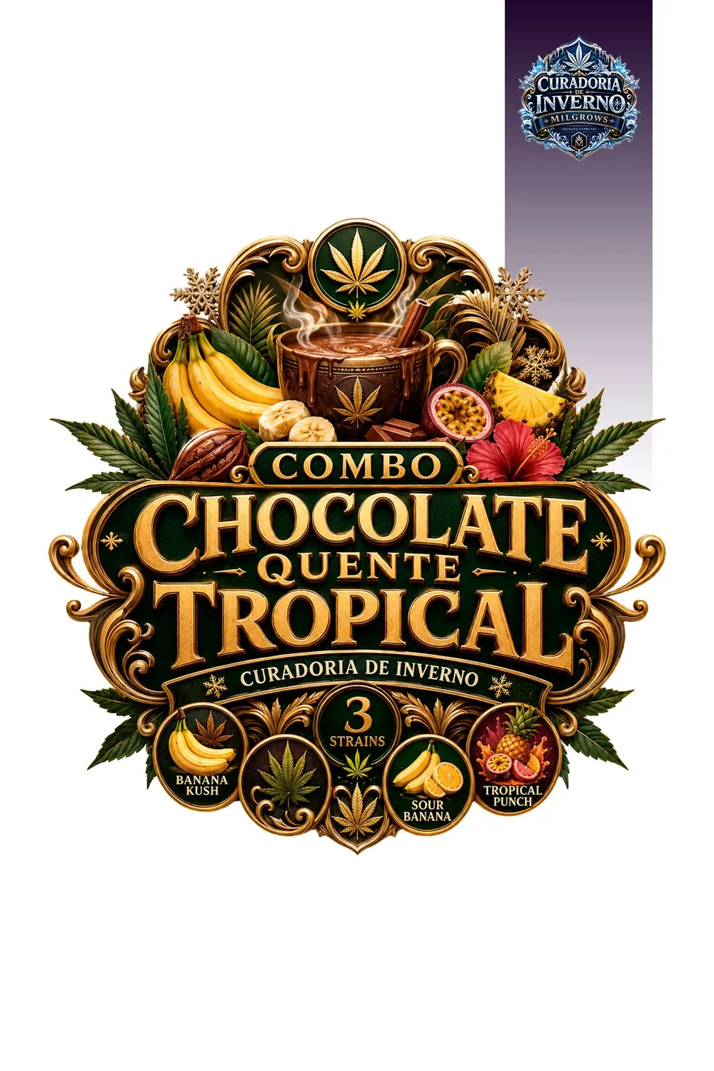 Combo Chocolate Quente Tropical - 3 strains