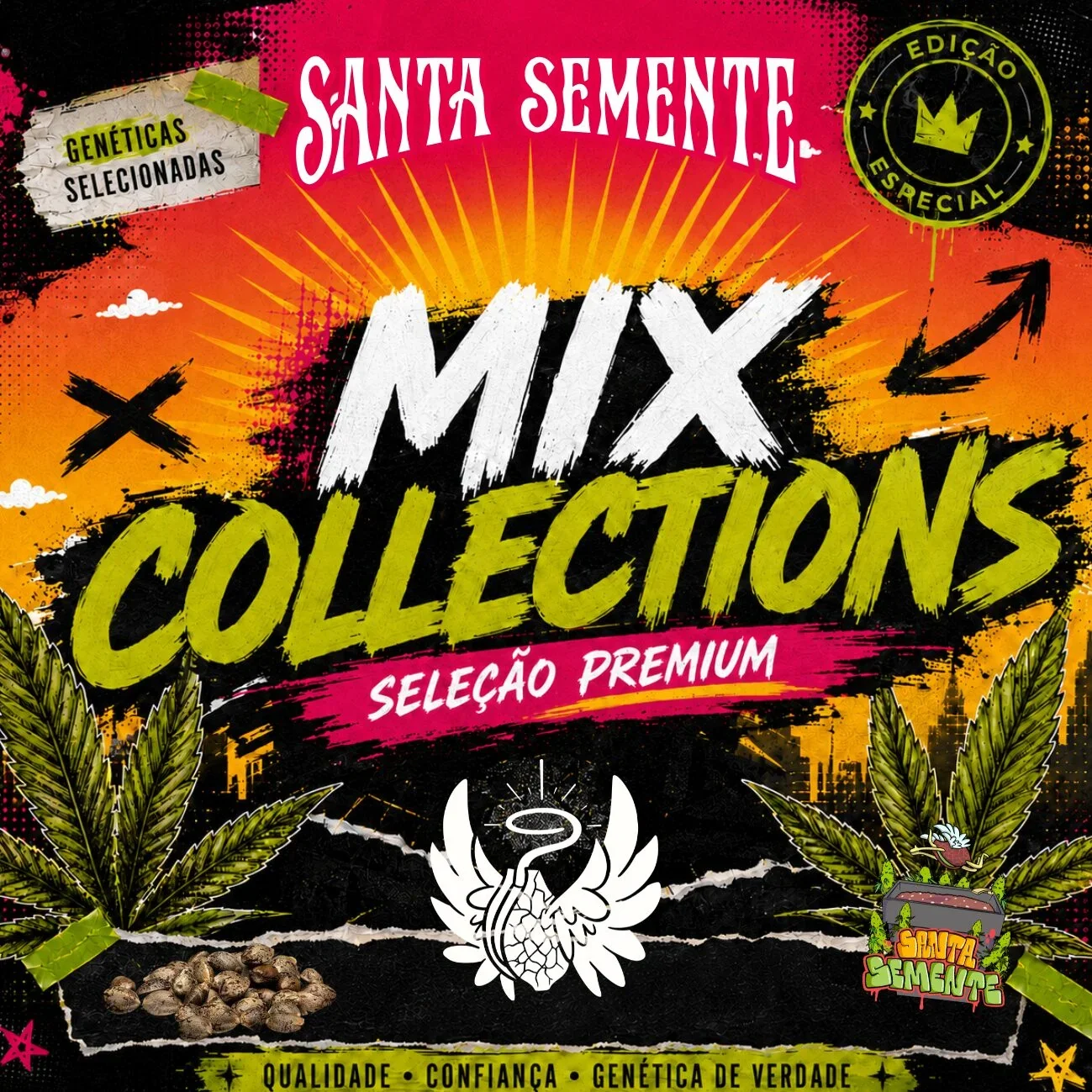 Santa Super Star Mix – Automática | OG Kush, Lemon Haze, Sour Diesel – Santa Semente